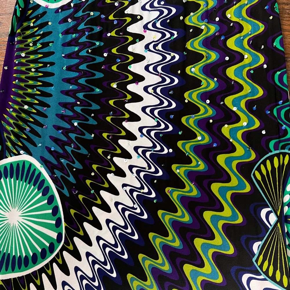 M Missoni Blue Multi Colored Patterned Dress With… - image 5